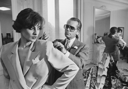 Who was karl lagerfeld's first stylist in fashion design?
